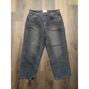 Boden‎ Boyfriend Jeans Womens 28 Black Baggy Y2K Hip Hop Street Wear Crop Denim